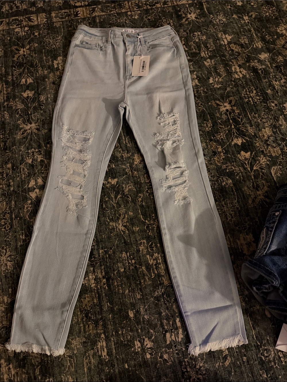 Cello Light Blue Distressed Skinny Jeans